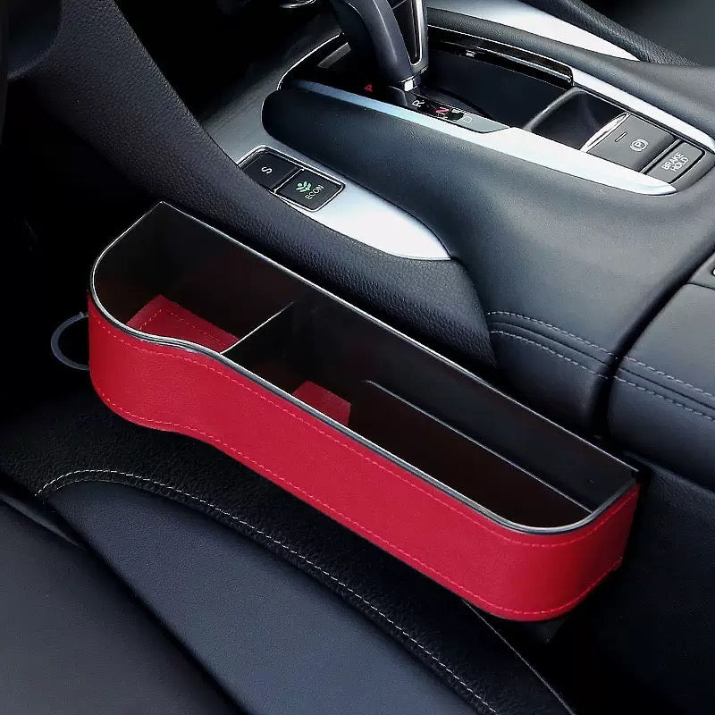 Premium Car Seat Gap Organizer – full product layout with accessories